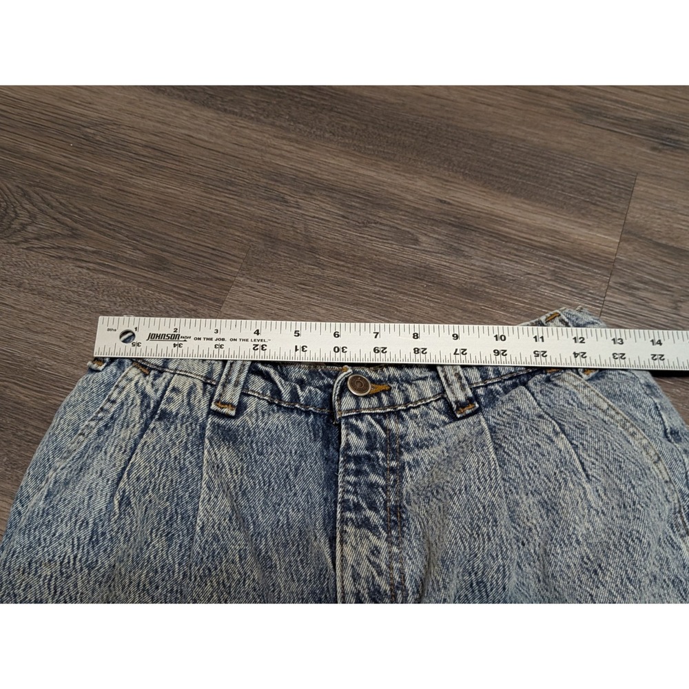Vintage Levis SilverTab Acid Wash Jeans 30x30 Blue Loose Tapered Pleated 90s - Picture 2 of 7